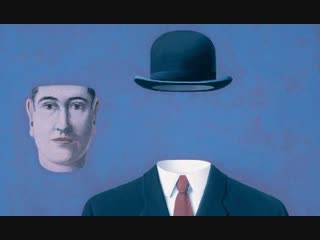 magritte. rene magritte, man in the hat - 2016